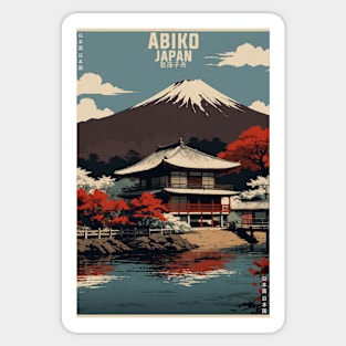 Abiko Japan Vintage Poster Tourism Sticker